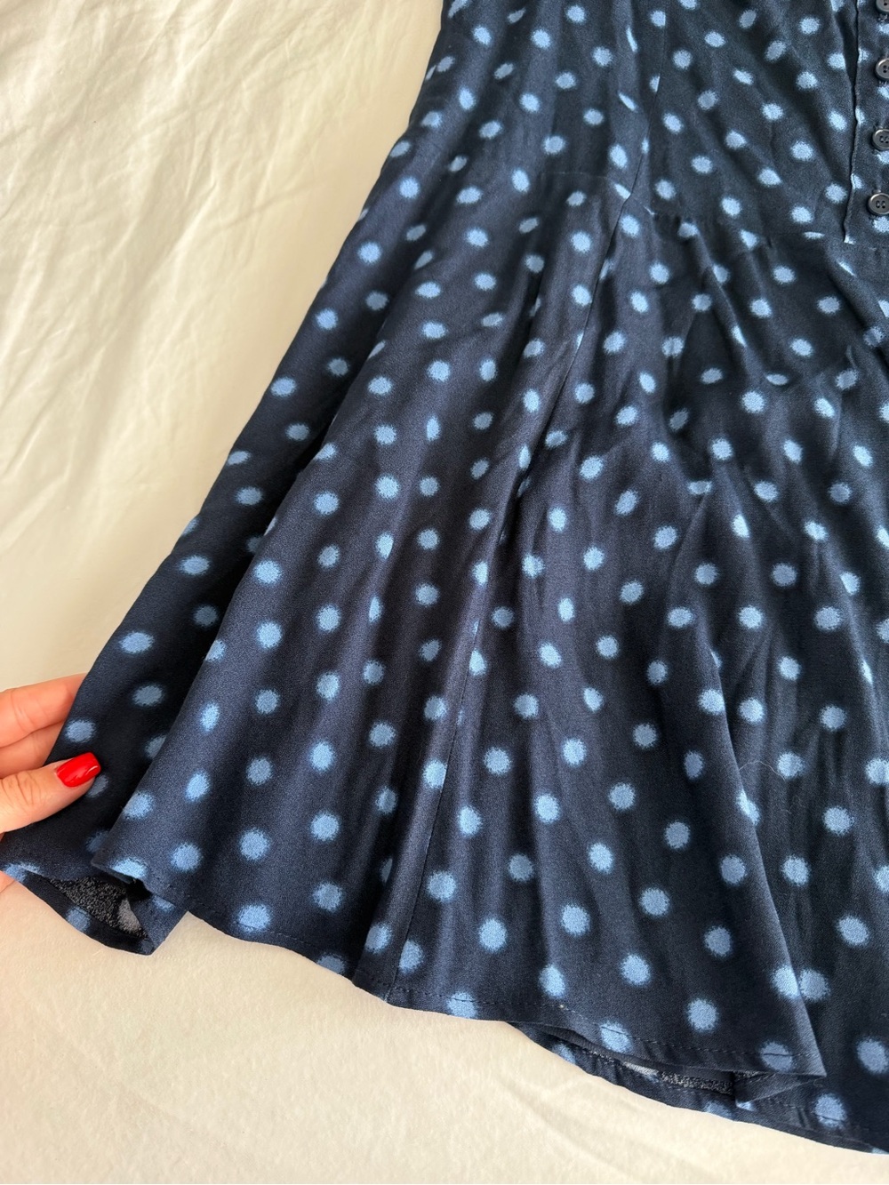 NWT Reformation Valencio Polka Dot Mini Dress - Picture 4 of 11